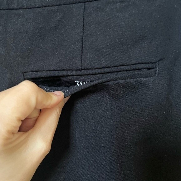 Joseph Crown Lambskin Leather Trimmed Stretch-Gabardine Pants in Black 6 - Picture 10 of 16